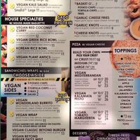 Vegan menu, gluten free on the other side. at Mad Batter Food & Film in Sylva