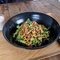 Taco rice with roselle yogurt drink at plant-HOLIC in Ginowan