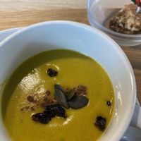 Pumpkin spice soup at plant-HOLIC in Ginowan