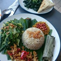 Indonesian dish  at Blackbeach in Ubud