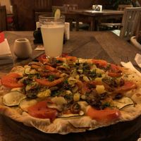 Pizza vegan at Blackbeach in Ubud
