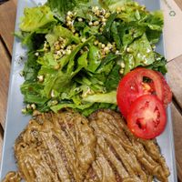 Sprouted wheat and I don't remember what else burger... But I do remember that miam! at Solar Kitchen Bar in Larnaca