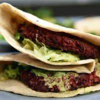 Lentil Burger at Solar Kitchen Bar in Larnaca