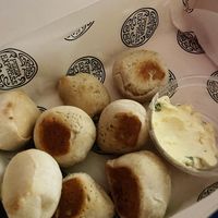 Vegan dough balls with vegan garlic butter at Pizza Express - Nottingham King St in Nottingham