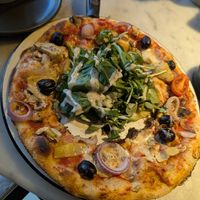 Vegan Leggera Giardinera pizza/salad combo at Pizza Express - St Paul's Place in Sheffield