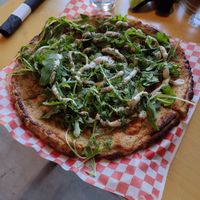 Buffalo Chickun pizza on a gluten-free crust at Die Pie in Edmonton