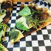 Truffle and black garlic pizza  at Die Pie in Edmonton