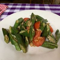 Fried lady fingers😄 at Yar Pyi in Bagan