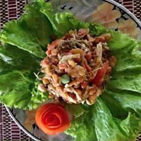 Tea leaf salad at Yar Pyi in Bagan