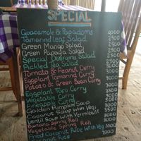 Menu specials at Yar Pyi in Bagan