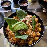 Buddha Bowl with Quinoa and Chickpeas  at Bek Semilla de Vida in San Cristobal De Las Casas