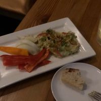 Hummus served with Red bell peppers and Kohlrabi  at PinPoint Restaurant in Wilmington