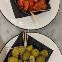 Yummy olives & sundried tomatoes! at Pizza Express in Bury