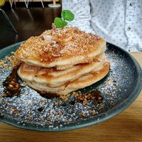 Banana buttermilk pancakes at Mildreds - Dalston in East London