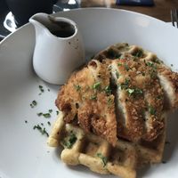 Chicken waffle brunch at Mildreds - Dalston in East London