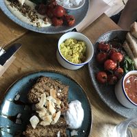 Brunch dishes  at Mildreds - Dalston in East London