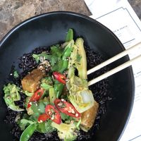 Black rice and tofu donburi  at Mildreds - Dalston in East London