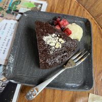 The chocolate cake  at Navo in Furano
