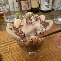 Banana chocolate parfait   at Navo in Furano