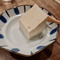 Tofu with Hokkaido salt appetizer at Tofu Room Dy's in Tokyo