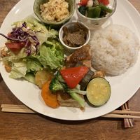 Rice lunch plate   at Tofu Room Dy's in Tokyo