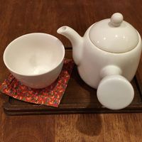 Okara tea at Tofu Room Dy's in Tokyo