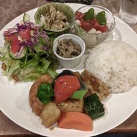 Main plate at Tofu Room Dy's in Tokyo