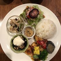 Vegan plate of the day  at Tofu Room Dy's in Tokyo