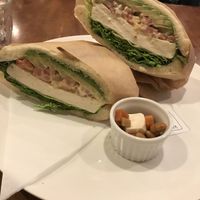 Tofu avocado sandwich, with lettuce, tomato, and mayo  at Tofu Room Dy's in Tokyo