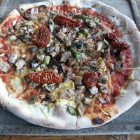 Vegan pizza at Platform Pizza Bar in Bray