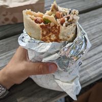 Next time I'll add a pencil for scale, but the veg burrito is large at Dia De Los Burritos in Pitman