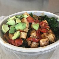 Tofu, mushrooms, tomatoes and kale at Beehive Kitchen - Andrews Ave in Fort Lauderdale
