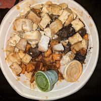 Tofu, mushrooms, sweet potatoes, brown rice, and black beans. at Beehive Kitchen - Andrews Ave in Fort Lauderdale