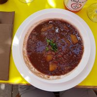 Azuki bean soup at Cafeteria Reina in Lugo