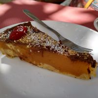 Tarta de algarroba y boniato at Cafeteria Reina in Lugo