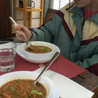 Potaje de lentejas buenísimo at Cafeteria Reina in Lugo