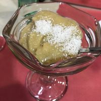 Mousse de plátano at Cafeteria Reina in Lugo