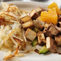 Vegan "tofu Benedict" at Stella's Cafe in Wildwood