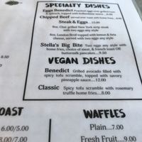 vegan tofu breakfast at Stella's Cafe in Wildwood