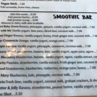 Smoothies, can get with almond milk at Stella's Cafe in Wildwood