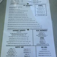 Menu August 2020 at Stella's Cafe in Wildwood