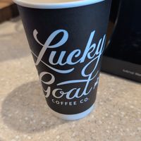 Hot chai oat milk latte at Lucky Goat Coffee in Tallahassee