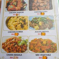 Some veg choices at Arab Food & Western Food in Langkawi