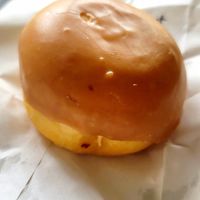 Maple glaze, filled with Bavarian cream at Vegan Donut Gelato in Oakland