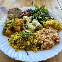 A variety of picks from the buffet   at Apetit Natural in Brasilia