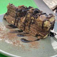 Incredible chocolate dessert  at Veggie Momi in Albufeira