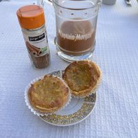 Vegan Pastel de Natas  at Veggie Momi in Albufeira