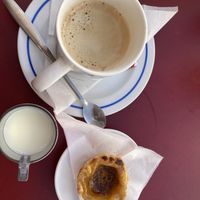 The coffee was lovely as was the Portuguese vegan pastel de nata. Had to buy another one to take away with me.   at Veggie Momi in Albufeira