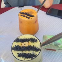 The smoothies which are more like fresh juices but they were so delicious and revitalizing. at Veggie Momi in Albufeira