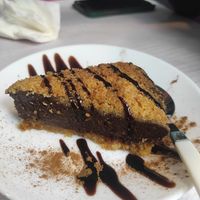 Banana cacao cake at Veggie Momi in Albufeira